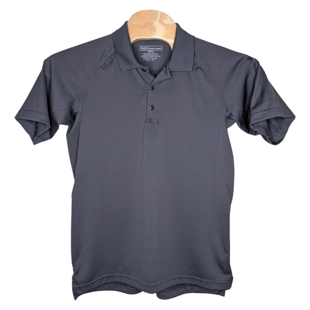 5.11 Tactical Series Men's Polo Shirt Medium Gray Short Sleeve Pockets Utility